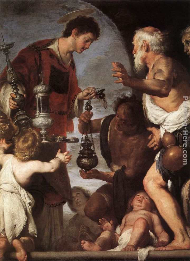 The Charity of St Lawrence painting - Bernardo Strozzi The Charity of St Lawrence art painting
